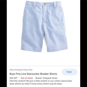 Vineyard Vines striped searsucker breaker short
